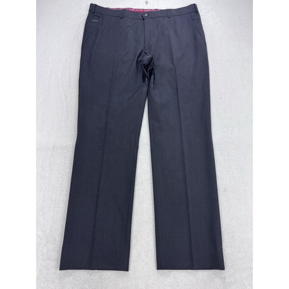 Meyer Pants Mens 36x34 Gray Bonn Micro Summer Fancy Chino Trousers Modern Fit - Picture 1 of 9